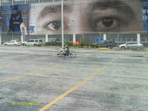 The first ride under the watchful eyes of one of Philadelphia's murals.